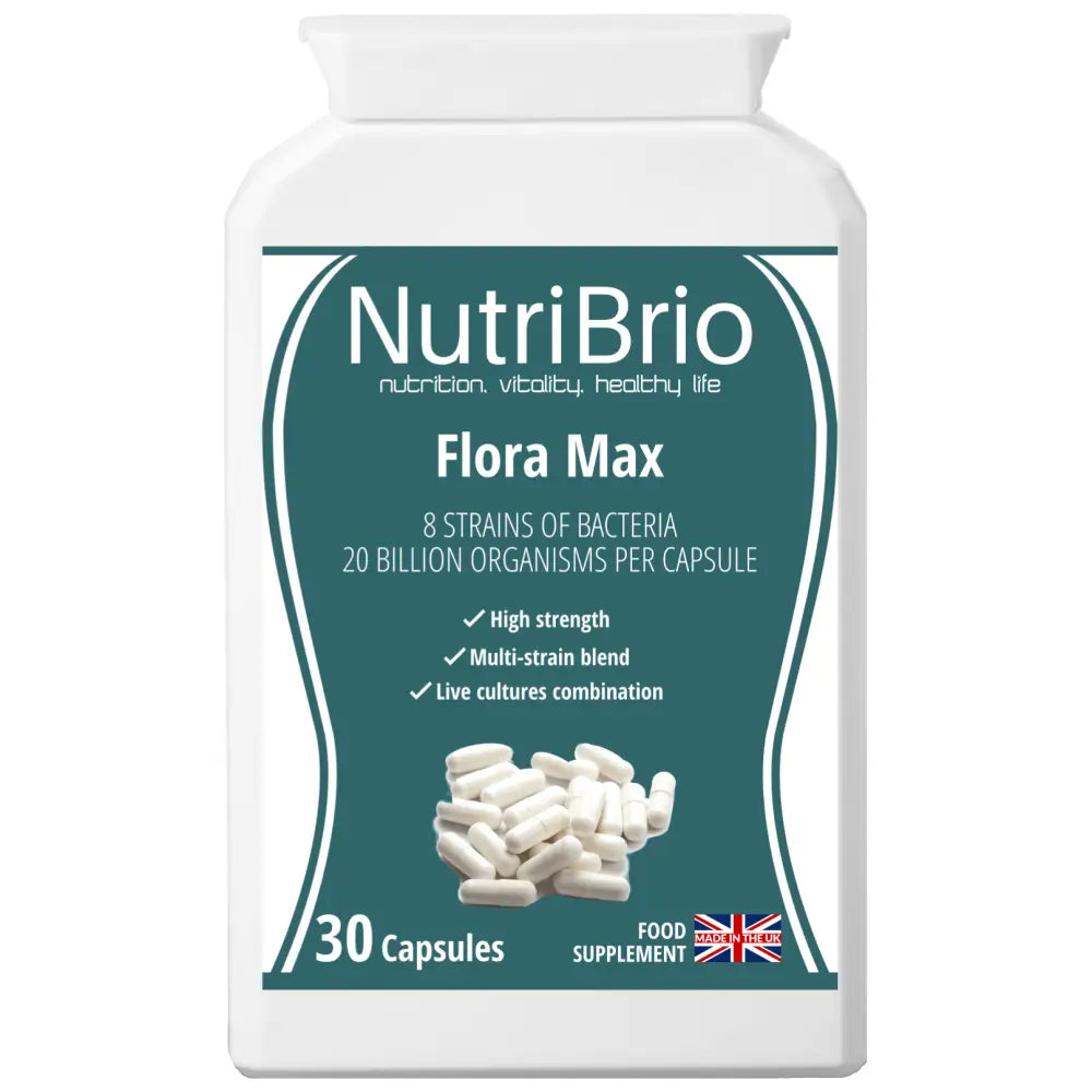 Flora Max: A multi-strain live culture combination (20 billion strength) - from Nutri Brio - Just £16.98