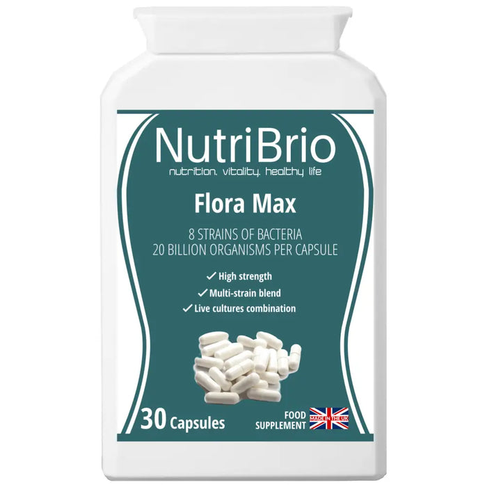 Flora Max: A multi-strain live culture combination (20 billion strength) - from Nutri Brio - Just £16.98