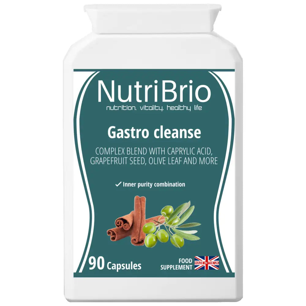 Gastro Cleanse: Herbal Gastrointestinal Care Supplement (with Caprylic acid) - from Nutri Brio - Just £12.56
