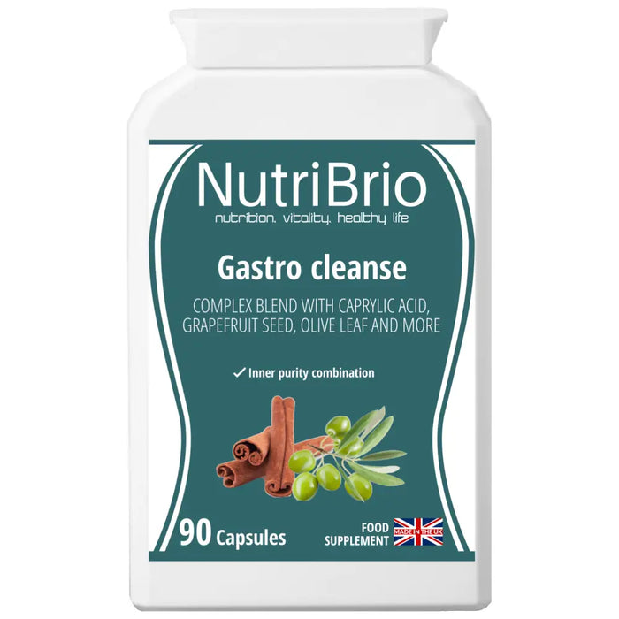 Gastro Cleanse: Herbal Gastrointestinal Care Supplement (with Caprylic acid) - from Nutri Brio - Just £12.56