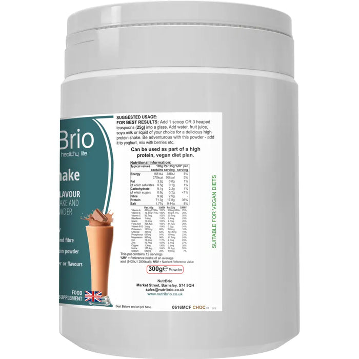 NutriShake: A Dairy-Free And Gluten-Free Chocolate Flavoured Shake -  from NutriBrio - Just £13.70