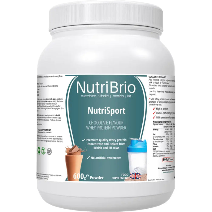 NutriSport: Whey Protein Powder (Chocolate Flavour) - from Nutri Brio - Just £16.60