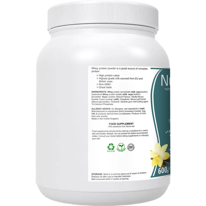 NutriSport: Whey Protein Powder (Vanilla Flavour) - from Nutri Brio - Just £16.60