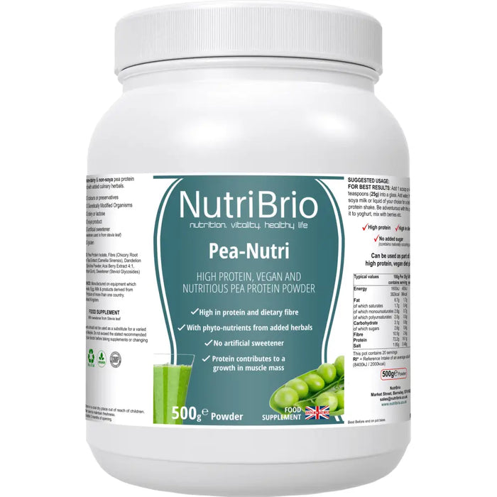 Pea-Nutri: High Protein, High Fibre Pea Powder With Added Foods And Herbs - from Nutri Brio - Just £13.60