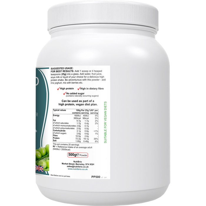 Pea-Nutri: High Protein, High Fibre Pea Powder With Added Foods And Herbs -  from Nutri Brio - Just £13.60