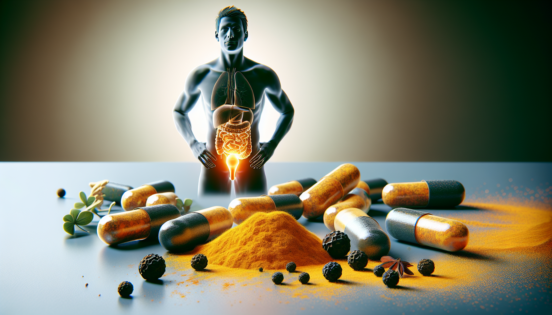Turmeric and Black Pepper Capsules for Prostate Health