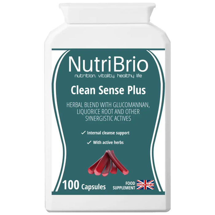 Clean Sense Plus natural herbal colon cleanser capsules bottle by NutriBrio