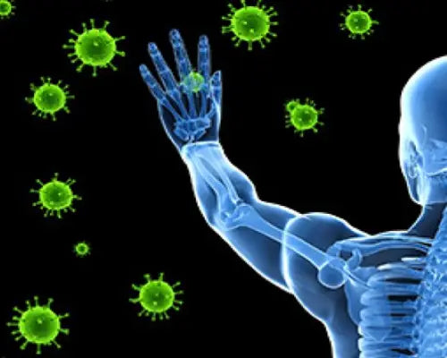 Stretched out are holding back  germs