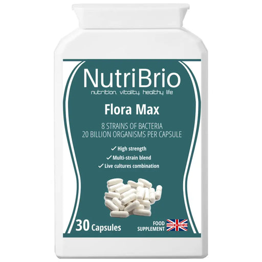 Flora Max: A multi-strain live culture combination (20 billion strength) -  from Nutri Brio - Just £16.98