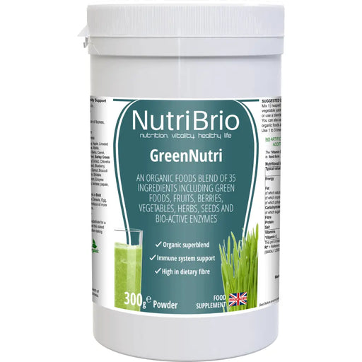 GreenNutri: A Blend Of 35 Organic Ingredients, PLUS Bio-Active Enzymes -  from Nutri Brio - Just £17.60