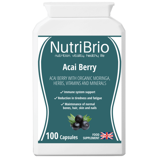 Acai Berry Capsules With Herbs, Vitamins And Minerals - Powerful Immune System Booster from Nutri Brio - Just £13.34