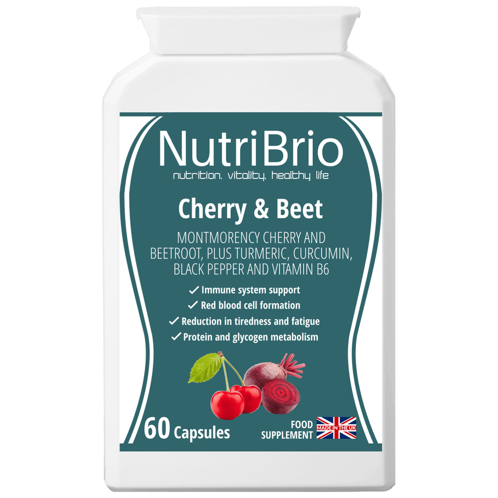 Cherry & Beet PLUS Nutritive Allies – ENERGY AND IMMUNITY SUPPORT -  from Nutri Brio - Just £12.56