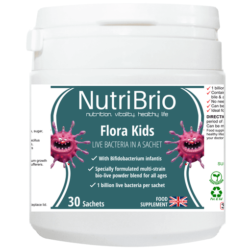 Flora Kids: A Live Culture Powder Suitable For Children – 1 Billion Strength -  from Nutri Brio - Just £13.69