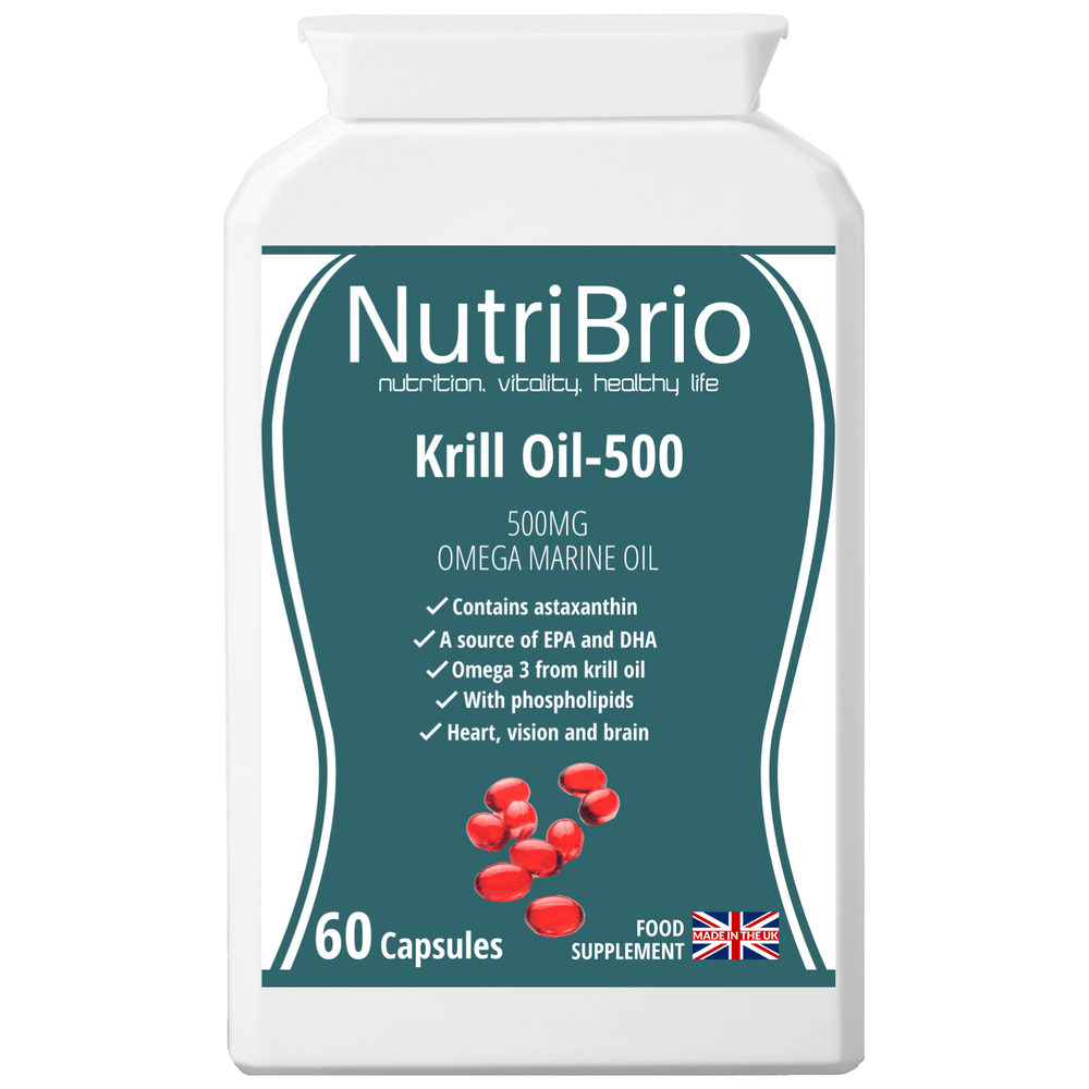 Krill Oil-500: Sustainably sourced, fantastic aid for those maintaining their blood sugar levels -  from Nutri Brio - Just £15.56