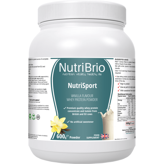 NutriSport: Whey Protein Powder (Vanilla Flavour) -  from Nutri Brio - Just £16.60
