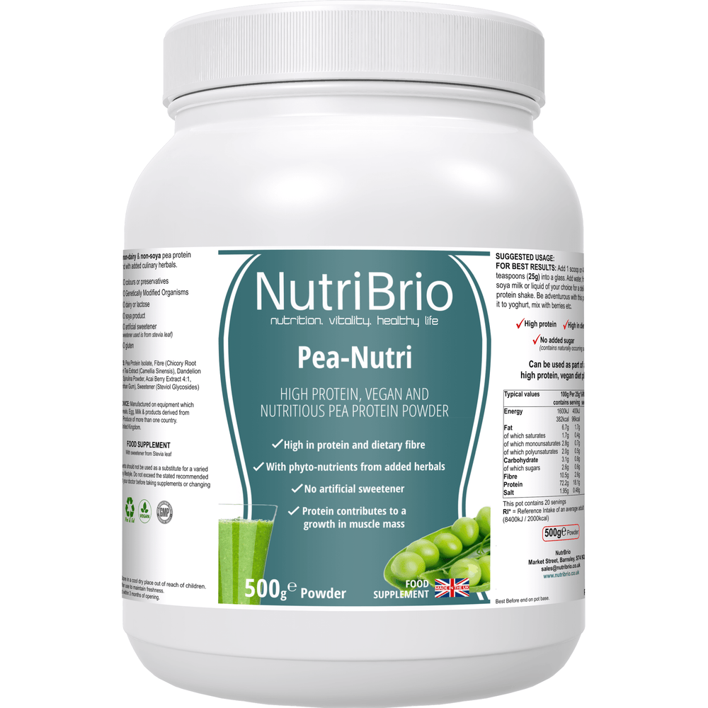 Pea-Nutri: High Protein, High Fibre Pea Powder With Added Foods And Herbs -  from Nutri Brio - Just £13.60